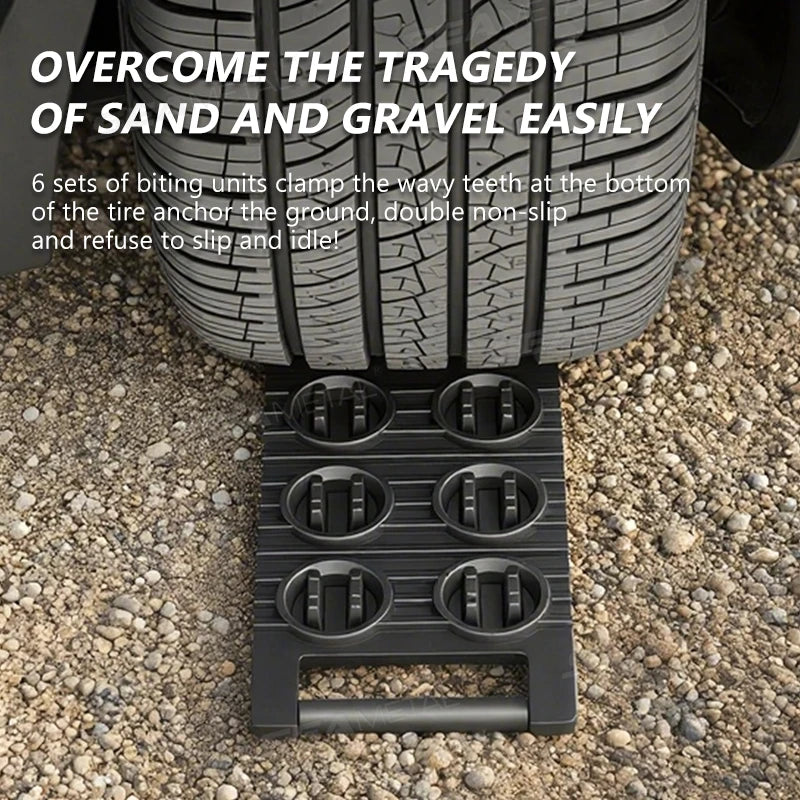Car Anti Skid Board Tire Emergency Road Trouble Clearer Recovery Tracks Traction Mat Board Snow Chain Shovel Ramps Pads