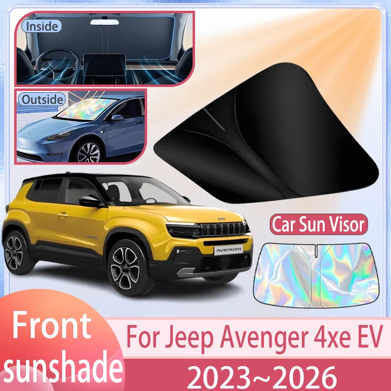 Car Sunshade for Jeep Avenger 4xe EV 2023-2026 | Front Windshield Sun Visor Cover