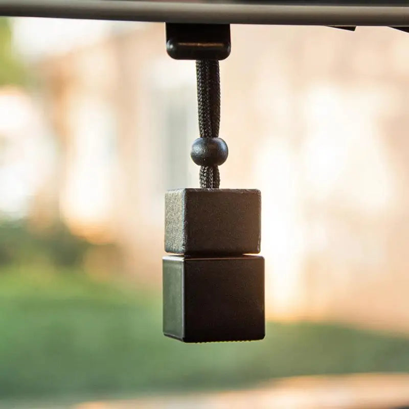 Square Glass Car Perfume Bottle Pendant | Empty Essential Oil Diffuser