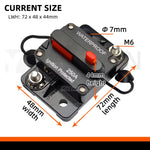Circuit Breaker 20A to 300A Manual Reset for Car Audio System Waterproof Marine Circuit detail view