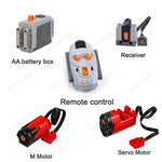MOC Power Functions M/L/XL Motor Battery Box IR Remote Receiver for RC Car Robot Model B detail view