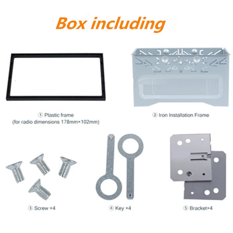 2Din Stereo Radio Cage Frame Unit Universal DVD Player Box Fascia Panel Plate Case Au alternate view