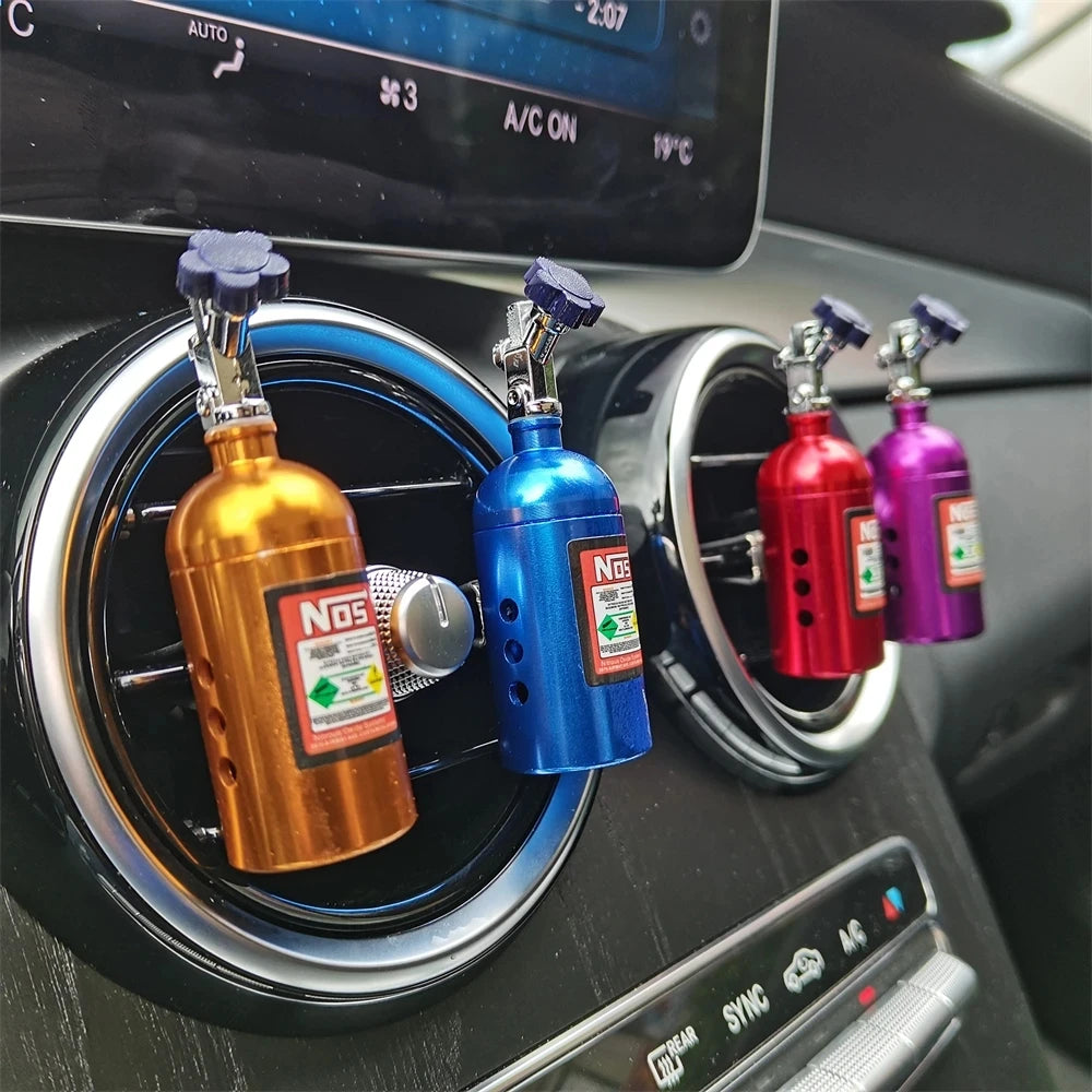 Hot Sale Car Air Freshener Nos Nitrogen Bottle Air Vent Aromatherapy Auto Aroma Outle Perfume Flavoring Fragrances Accessories