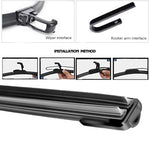Universal Car Wiper Blades | Soft Dual Rubber Frameless Windshield Wipers additional angle