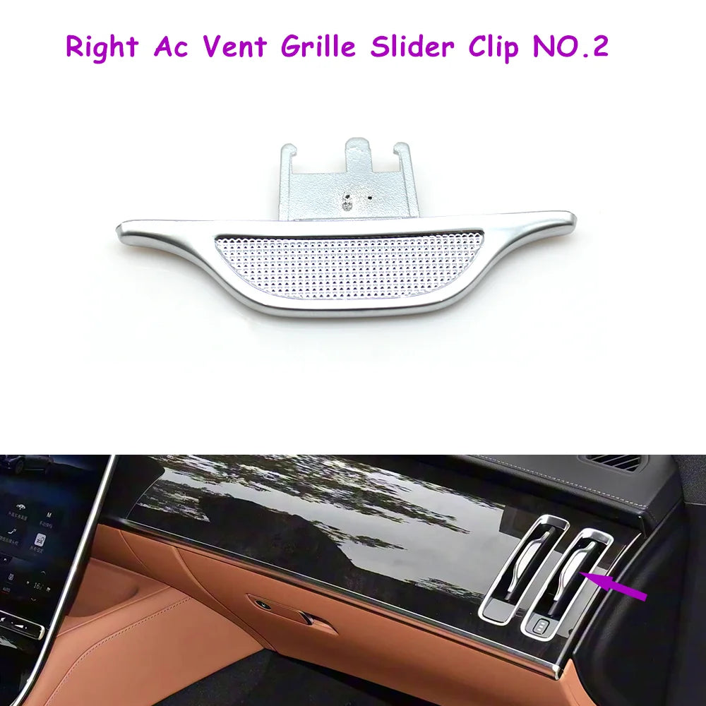 W223 Car Interior Left Right Middle Rear Pillar B AC Vent Grille Air Conditioning Outlet Grille Slider Clip For Benz S Class