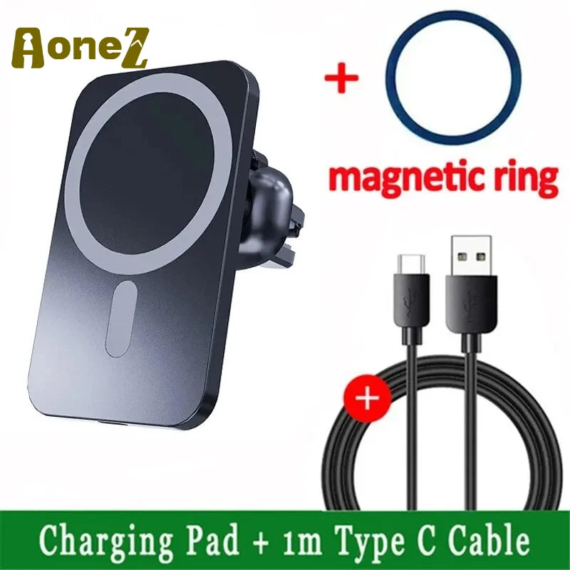 30W Fast Wireless Car Charger | MagSafe Car Mount for iPhone and Android detail view