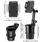 Car Cup Holder Expander with 360 Rotation Phone Holder