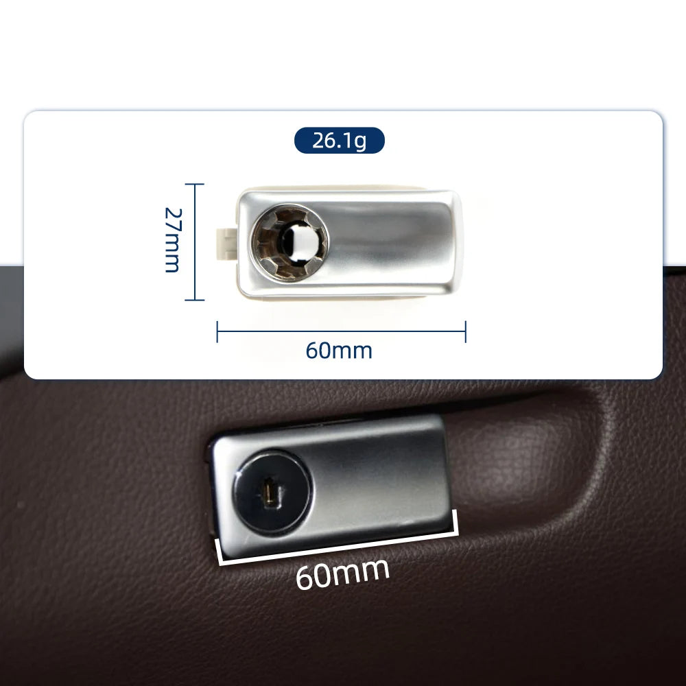 W166 W292 Passenger Side Toolbox Glove Latch Handle Switch Box Handle Lid Lock Trim Fo close-up view