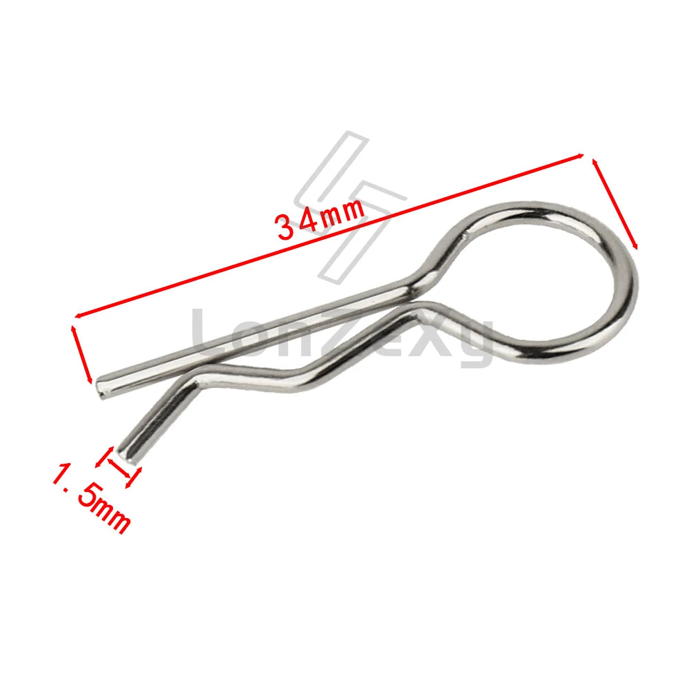 304 Stainless Steel R Clips for RC Car Body Shell detail view