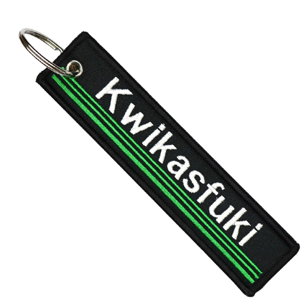 Double-Sided Embroidery Key Ring Keychain For Motocycle Keys lifestyle view