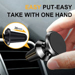 Magnetic Car Phone Holder with Air Vent Clip, 360 Degree Adjustable