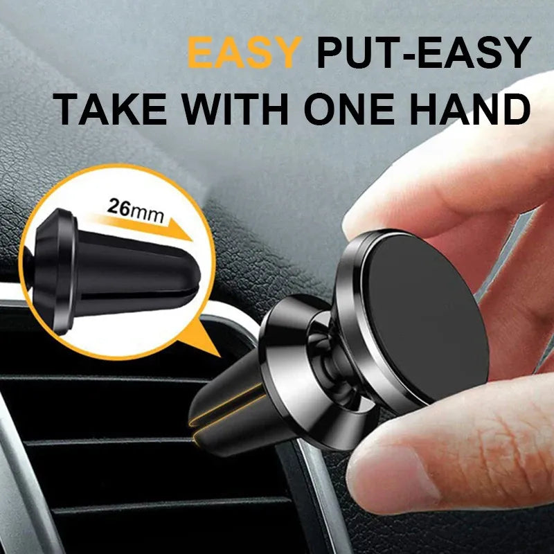 Magnetic Car Phone Holder with Air Vent Clip, 360 Degree Adjustable