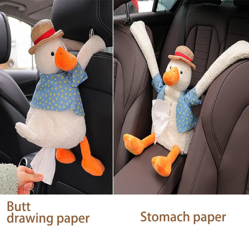 Cute Duck Butt Plush Car Tissue Holder