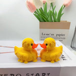 3D Printing Fun Melted Duck Ornaments, Humorous Small Items, Used for Home Decorations, detail view