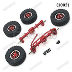 MN82 Remote Control Car Upgrade Metal Front and Rear Axle Drive Shaft Shock Absorber Tire for MN 1/12 MN82T LC79 MN82S MN82Pro