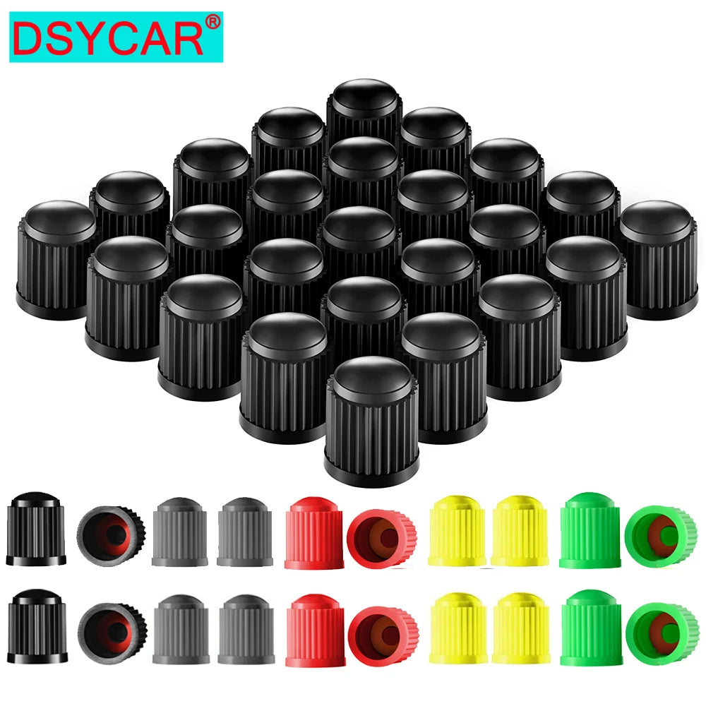10/25/50/100Pcs Universal Plastic Tire Valve Caps for Cars, Trucks, Motorcycles, and Bicycles