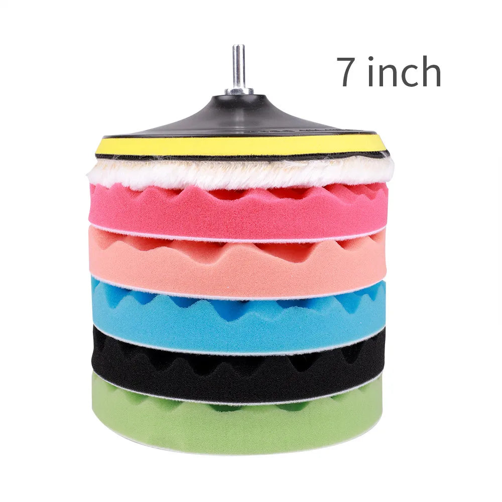 8-Piece Car Polishing Pad Kit | 3/5/7 Inch Sponge Buffing Discs for Auto Waxing and P alternate view
