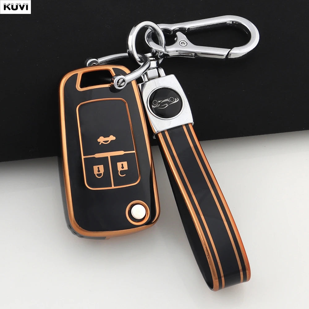 TPU Car Flip Key Case Cover Shell For Chevrolet Cruze Aveo Trax Sail Malibu Captiva Opel Vauxhall As