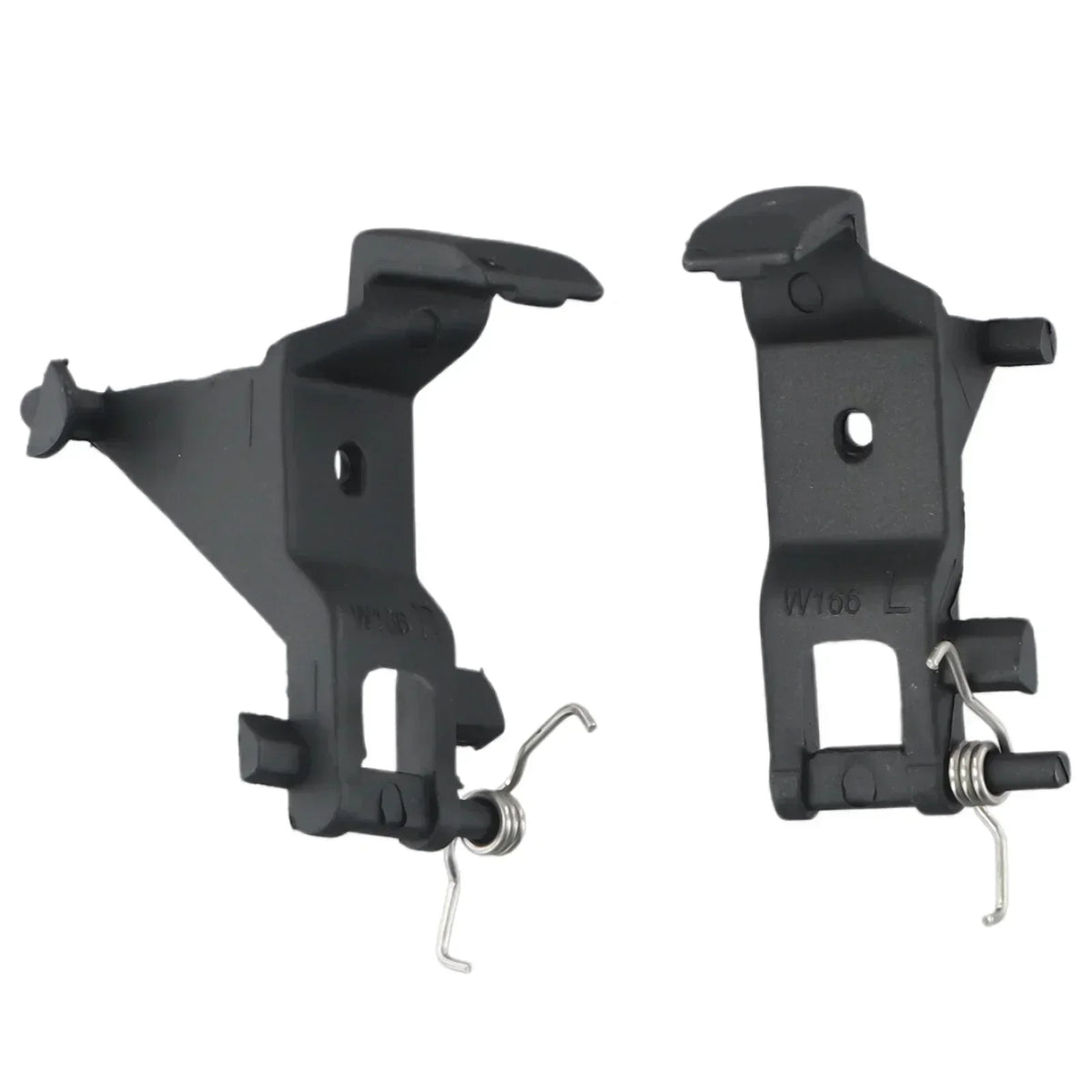 Auto Parts Armrest Latch Clip A1666804103 Black Car Accessories Eco-friendly Kit Left+Right Pair Plastic Durable