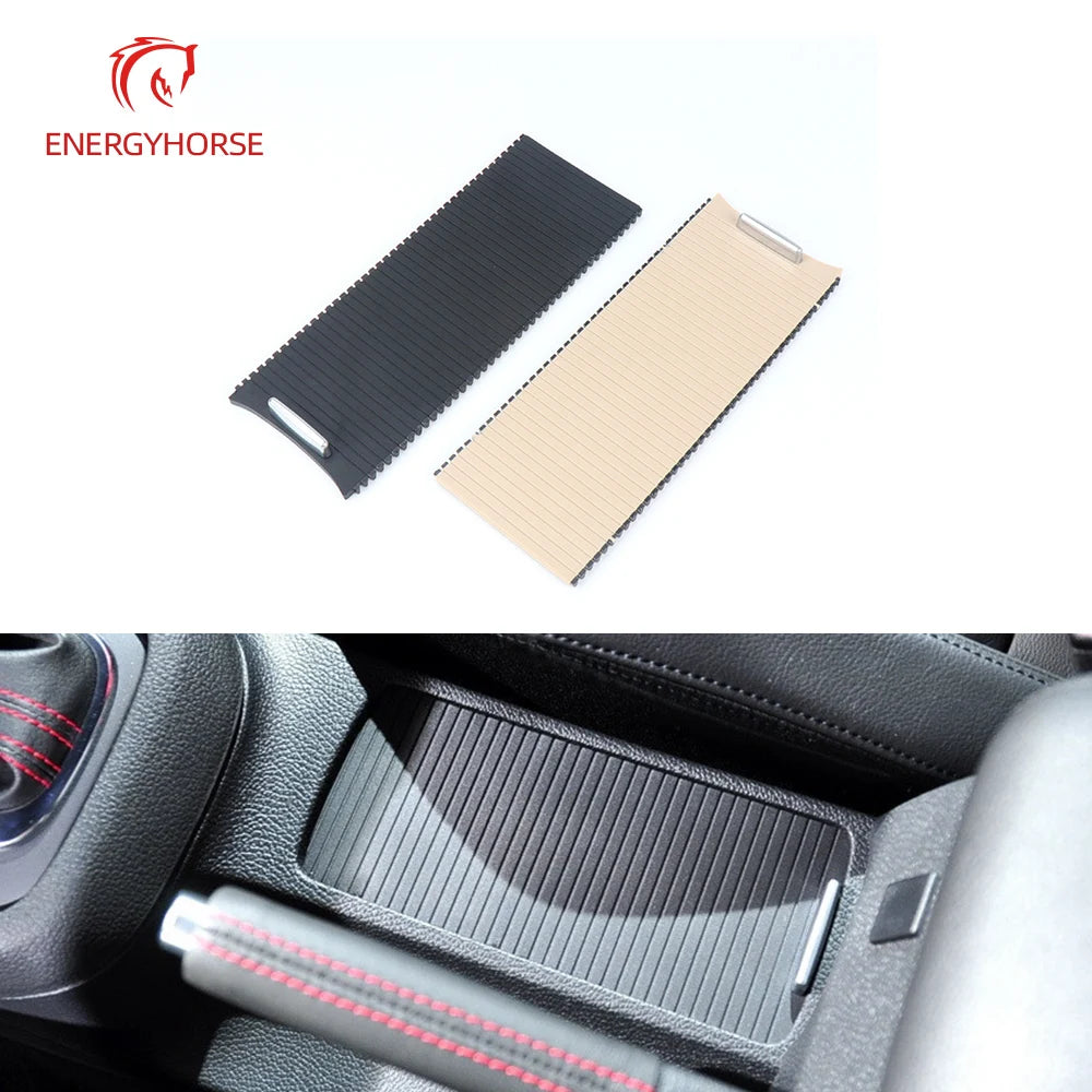 Car Center Console Drink Water Cup Holder Roller Shutter Panel Dust Cover Curtain For VW detail view