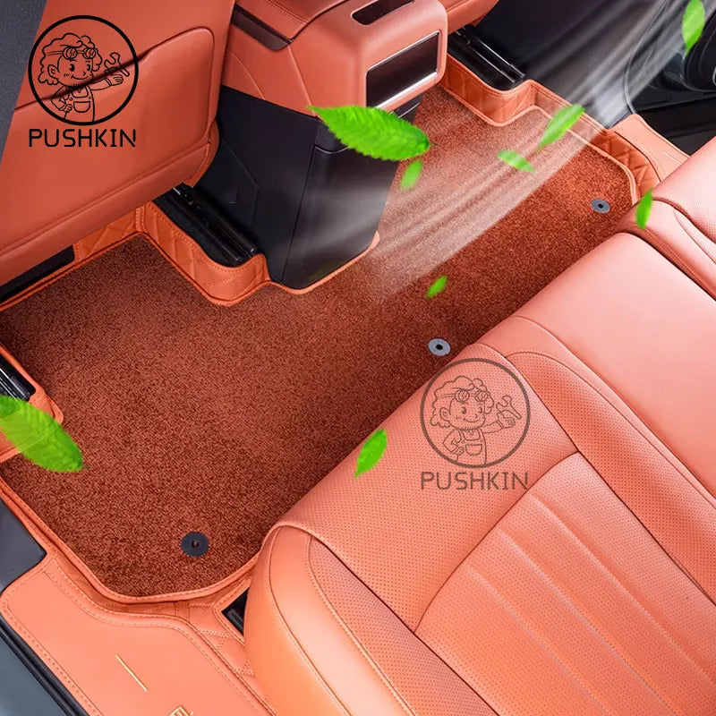 RHD LHD For BYD Sealion 8 ATTO 8 Tang L EV DMI 2026 PU leather Custom Car Floor Mats Waterproof Carpet Auto Interior Accessories