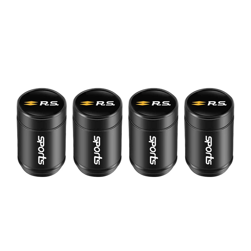 4Pcs Aluminum Alloy Tire Valve Stem Caps for Renault Models | Dust-Proof Car Tire Acce close-up view
