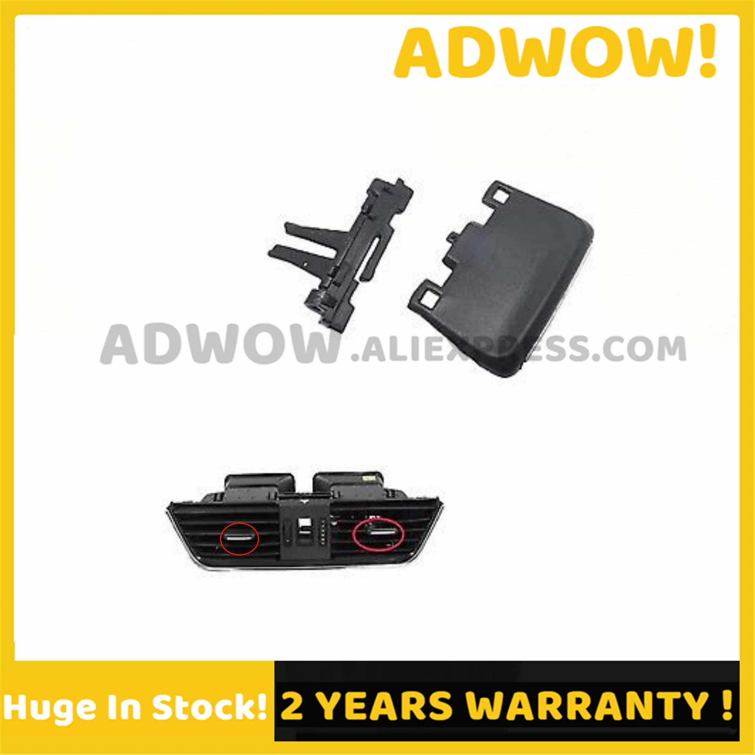 New Front Left Right Air Conditioner Outlet AC Vent Grille Slider Clip Knob For Skoda Octavia 3 MK3 A7 RS 2015-2021 5E0820951-A