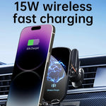 15W Car Wireless Charger | 360° Rotation Air Vent Phone Mount for iPhone Samsung lifestyle view
