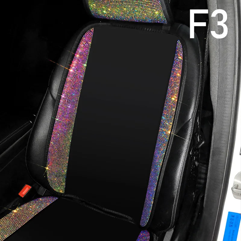 Ladies Car Interior Accessories Shiny Diamond Universal Car Seat Cover Fashion Luxu additional angle