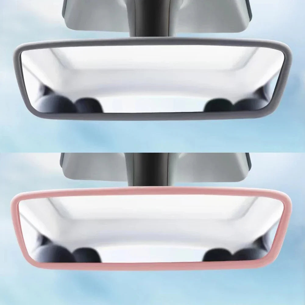 Car Rear View Mirror Protector Frame for Tesla Model 3 Y S X Silicone Center Consol additional angle