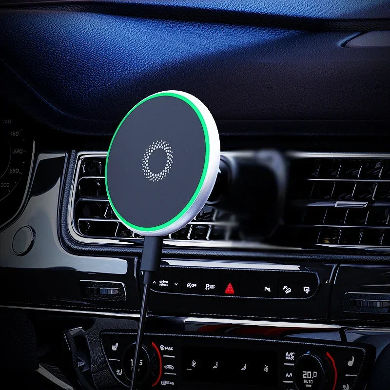 Magnetic Car Phone Holder For BMW 3 Series E90 E93 2005 2006-2012 15W Wireless Charging Phone Stand MagSafe Base Accessories