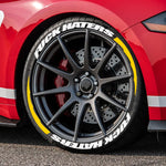 FUXK HATERS Tire Lettering Sticker 1.06 Inch Font Universal Personlized Car Tyre Decor close-up view