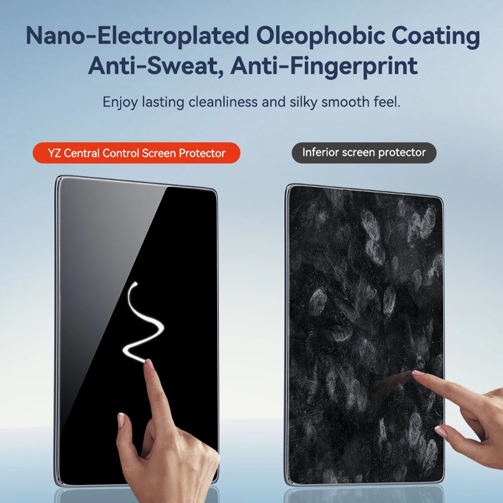 YZ Tesla Model 3 Highland Screen Protector | Matte Anti Glare HD Tempered Glass lifestyle view