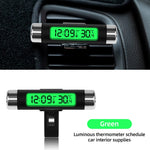Car Digital LCD Clock and Temperature Display with Blue Backlight | Car Dashboard Thermo detail view