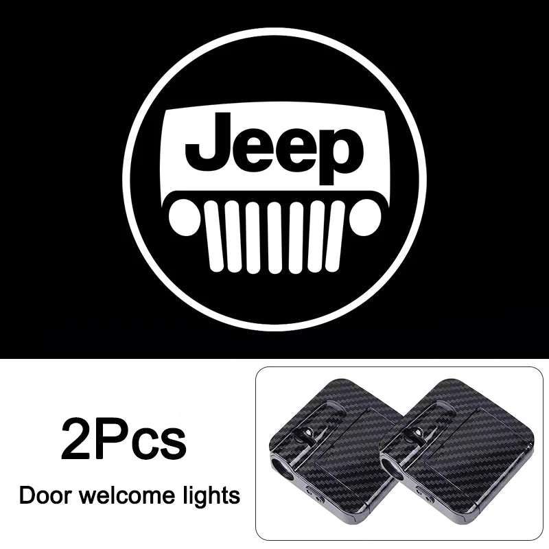 Jeep LED Car Door Logo Welcome Light Projector | HD Ghost Light for Renegade Compass alternate view