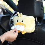 Cute Cartoon Short Plush Tissue Box Holder Car Armrest Backseat Tissue Cover Auto Int alternate view