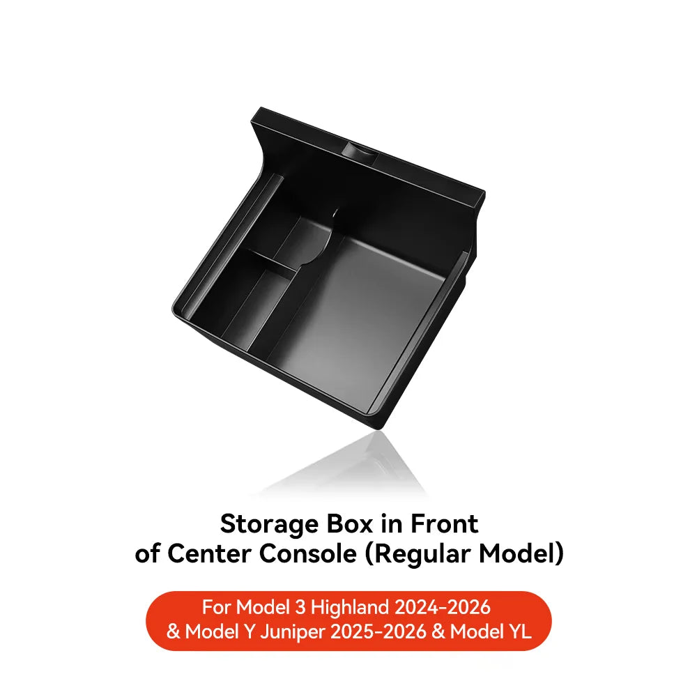 Car Storage Box for Tesla Model 3/Y Highland | Center Console Hidden Organizer close-up view