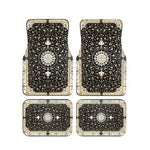 Red Bohemian Paisley Print Car Floor Mats 4Pcs Universal Anti-Slip Auto Carpet Interi lifestyle view