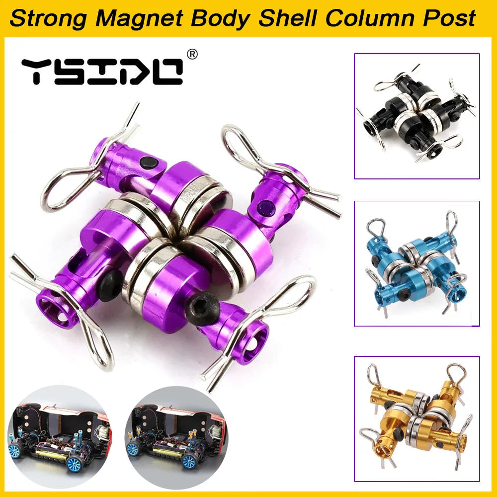 Metal RC Car Body Shell Column Posts 4Pcs | Strong Magnet Mount