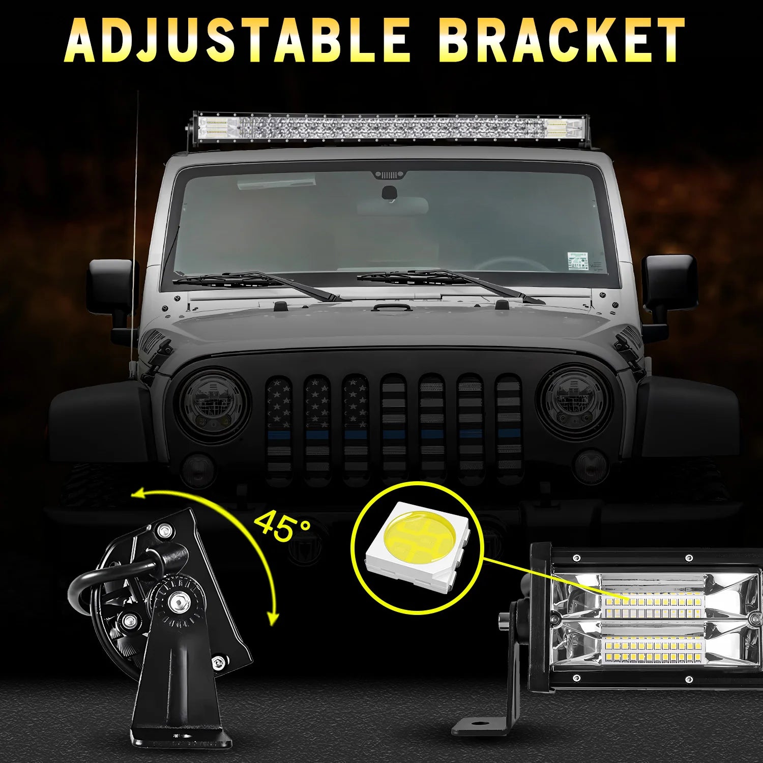 42-Inch Dual-Row LED Light Bar | 3000+ Lumens Off-Road Work Light lifestyle view