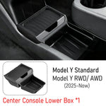 Center Console Organizer for Tesla Model Y Standard RWD 2026 Accessories Trunk Side Storage Box Cup Holder Brake Gas Pedal Cover