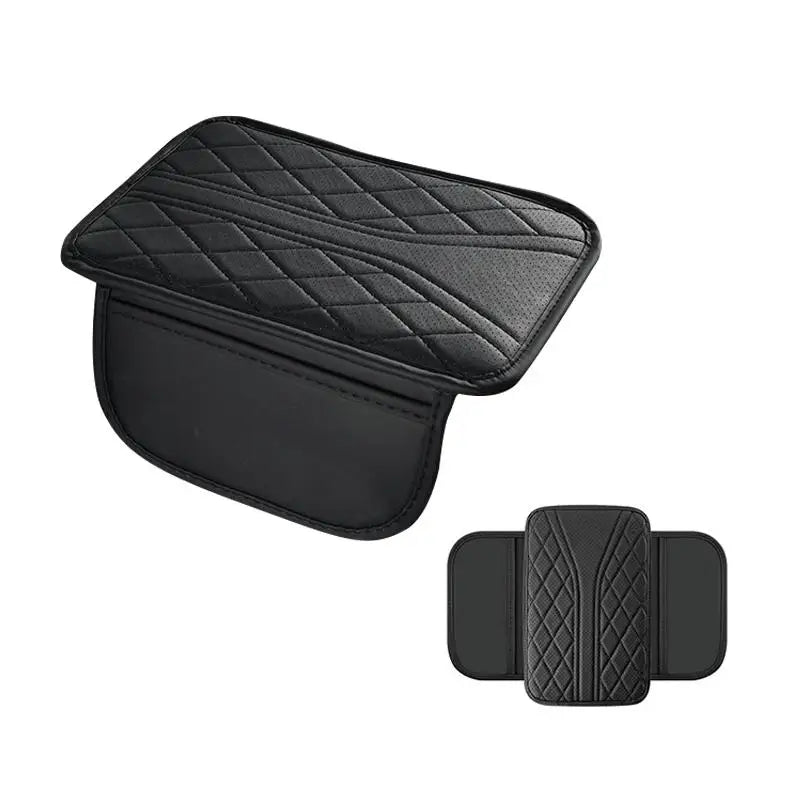 New Car Armrest Pad With Storage Bag PU Leather Car Elbow Pad Car Center Console Armrest Box Cushion Auto Armrests Storage Pad