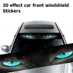 3D Effect Car Front Windshield Sticker | Ghost Pattern Wolf Eyes Decal