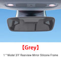 Tesla Rear View Mirror Protector Frame | Silicone Edge Cover for Model 3 Y S X alternate view