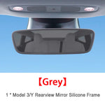 Tesla Rear View Mirror Protector Frame | Silicone Edge Cover for Model 3 Y S X alternate view