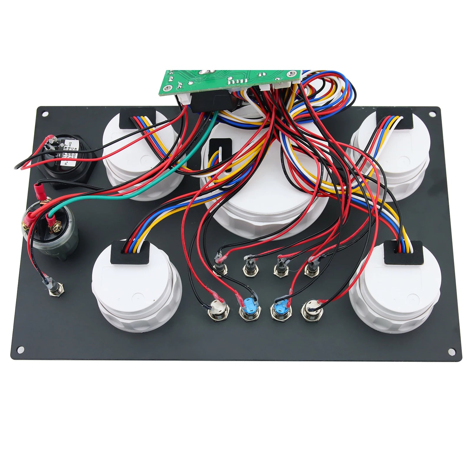 Car Boat Diesel Engine 5 Gauge Instrument Panel Set | GPS Speedometer Tachometer Fu additional angle