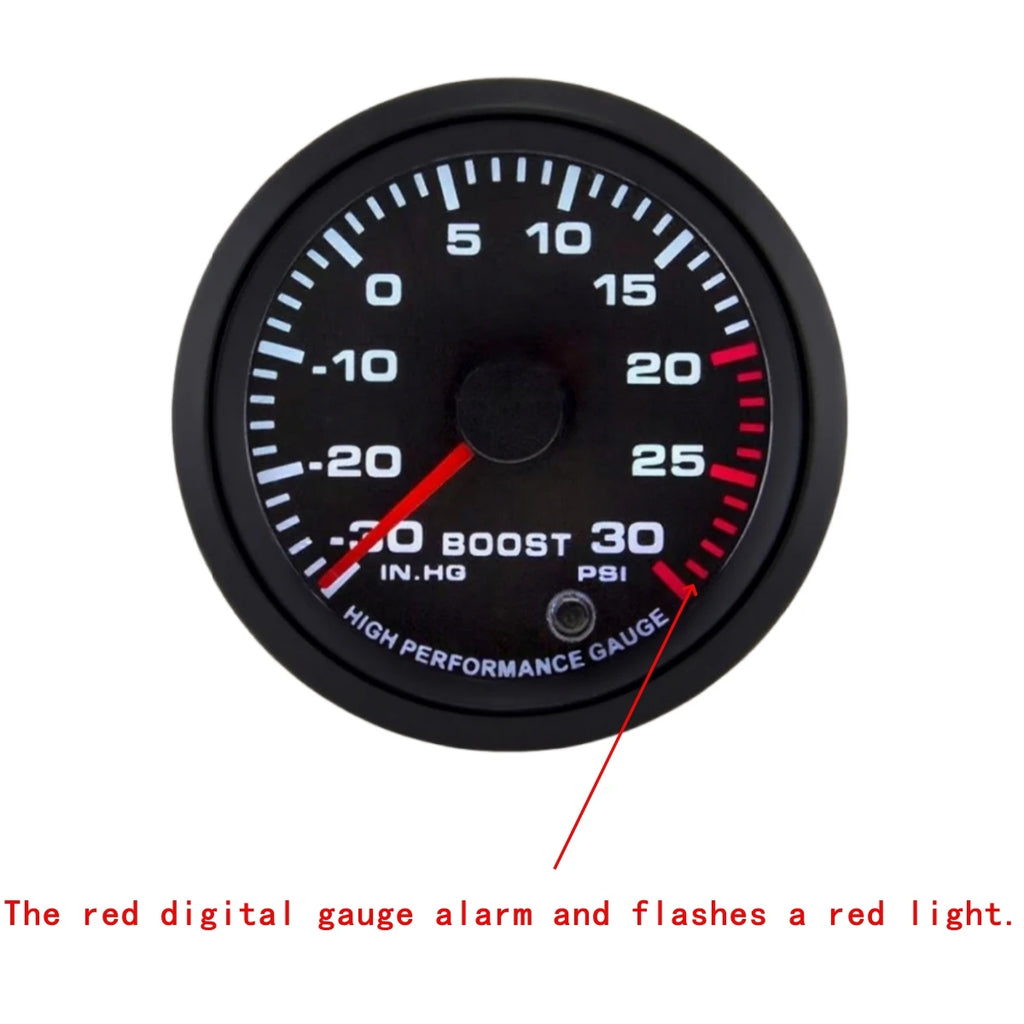 2" 52mm Car Boost Meter | Electronic Boost Gauge with 7-Color Backlight and Alarm alternate view