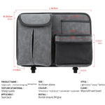 Car Backseat Organizer with Tissue Box – Multi-Pocket PU Leather Hanging Storage for alternate view
