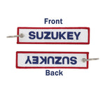 SUZUKEY Logo Keychain Double Sided Embroidery Alloy alternate view