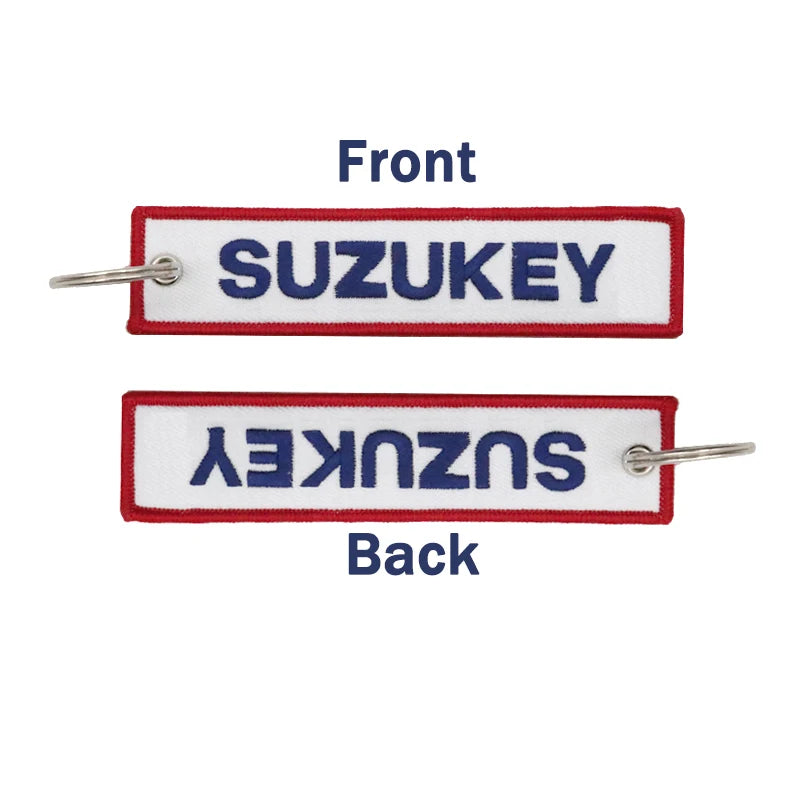 SUZUKEY Logo Keychain Double Sided Embroidery Alloy alternate view